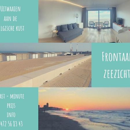 Studio Zwembad Met Frontaal Zeezicht Oostende Bagian luar foto